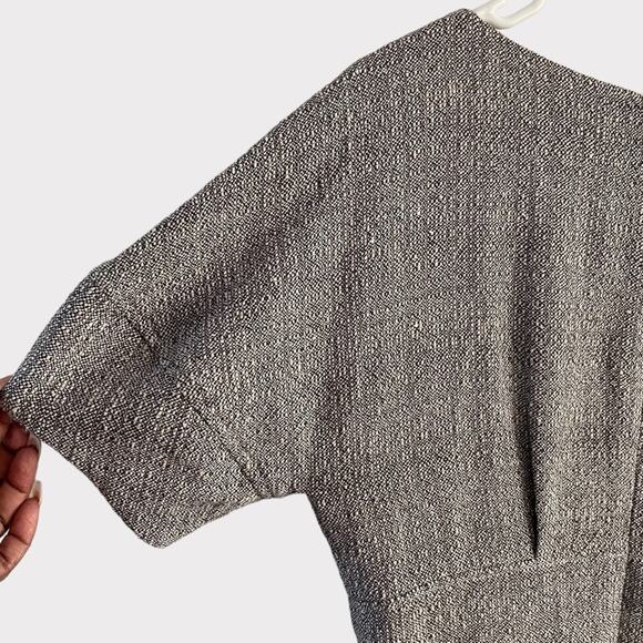 Lela Rose Gray Metallic Tweed Sheath Dress - Picture 3 of 11